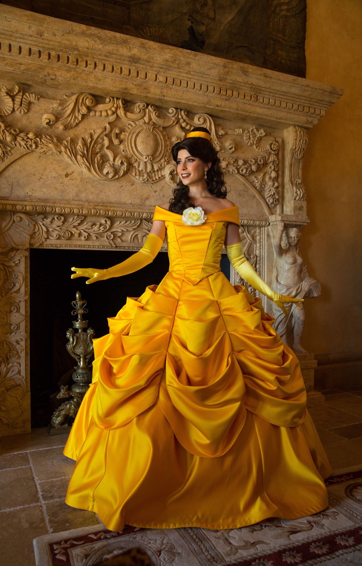 Belle party character for hire