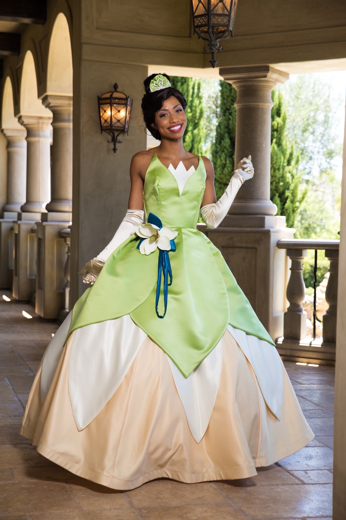 Tiana character at birthday party